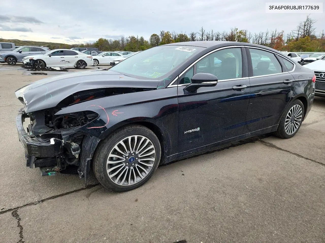 FORD FUSION 2018, VIN 3FA6P0RU8JR177639