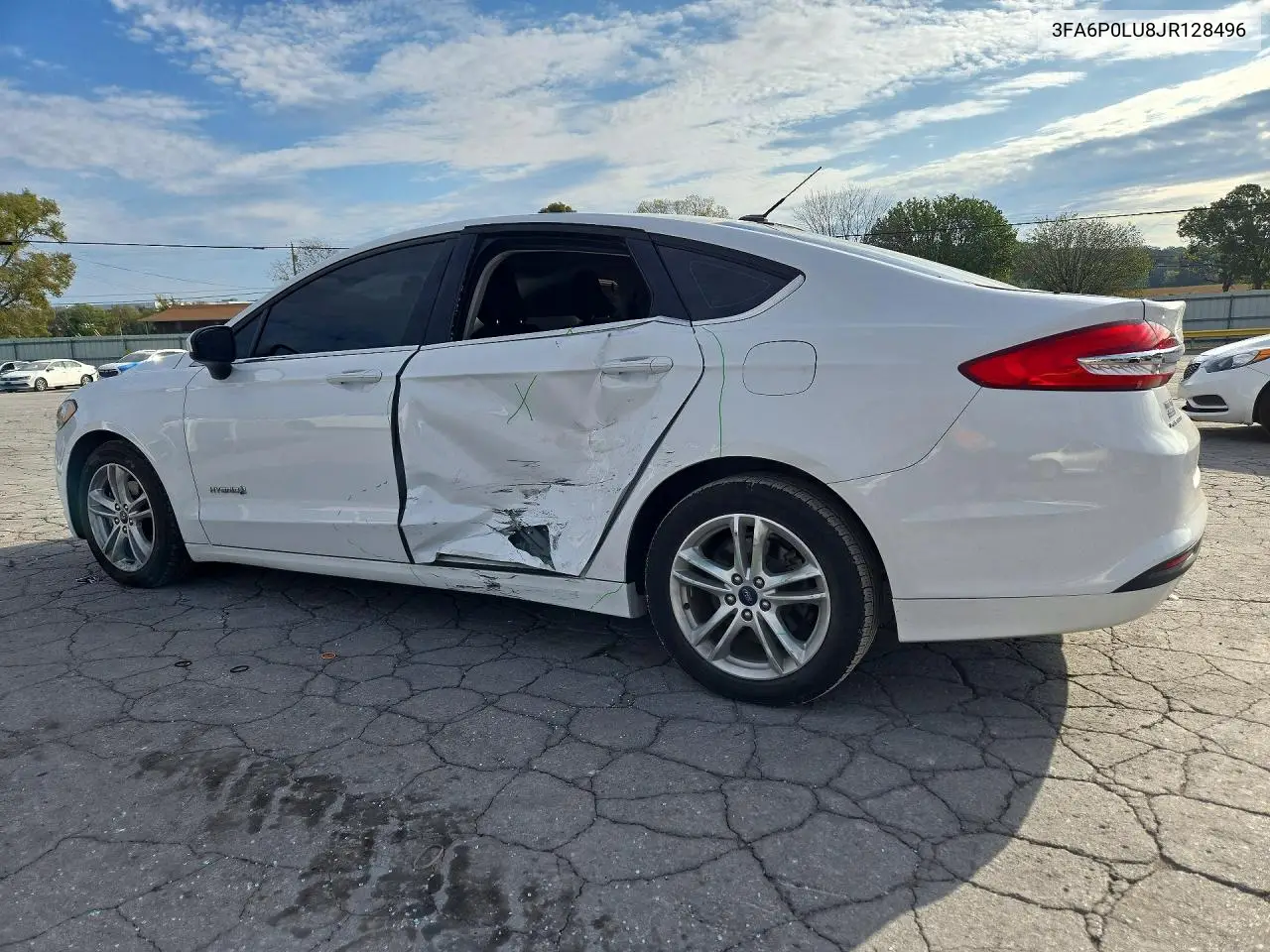 2018 FORD FUSION VIN 3FA6P0LU8JR128496 — фото 2
