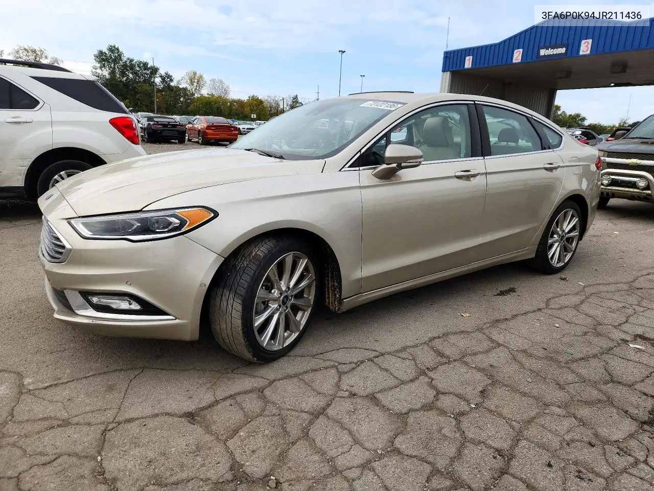 FORD FUSION 2018, VIN 3FA6P0K94JR211436