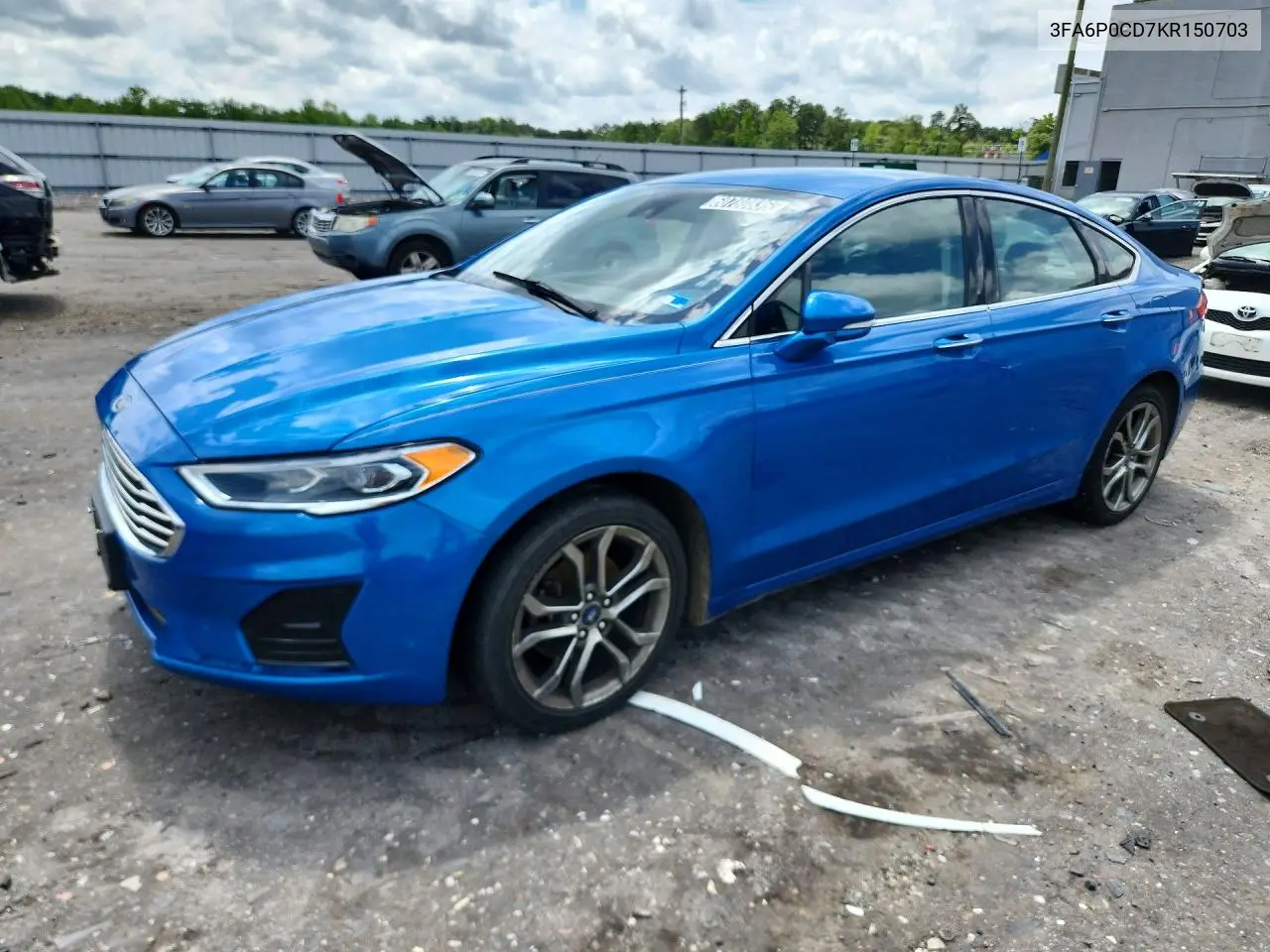 FORD FUSION 2019, VIN 3FA6P0CD7KR150703