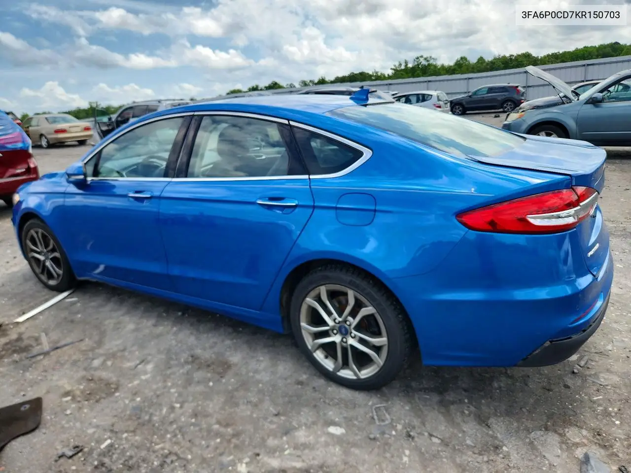 2019 FORD FUSION VIN 3FA6P0CD7KR150703 — фото 2