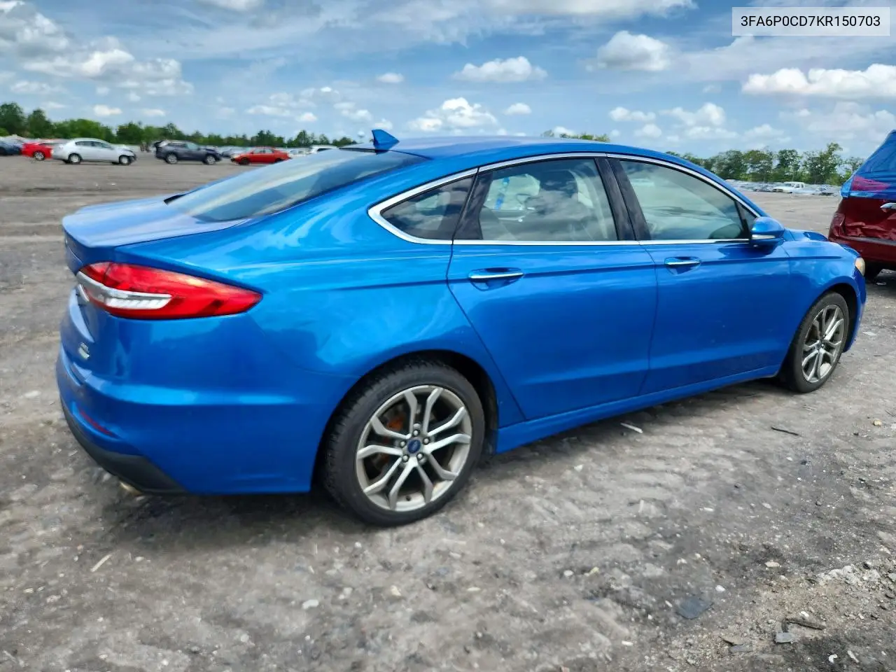 2019 FORD FUSION VIN 3FA6P0CD7KR150703 — фото 3