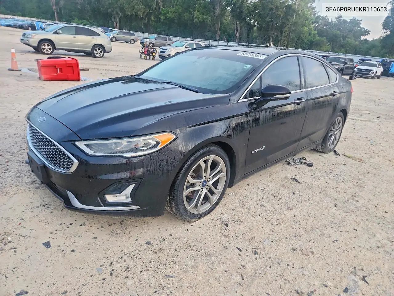 FORD FUSION 2019, VIN 3FA6P0RU6KR110653