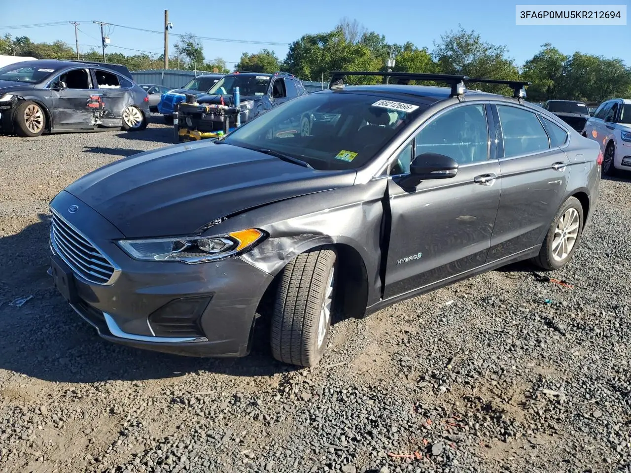 FORD FUSION 2019, VIN 3FA6P0MU5KR212694
