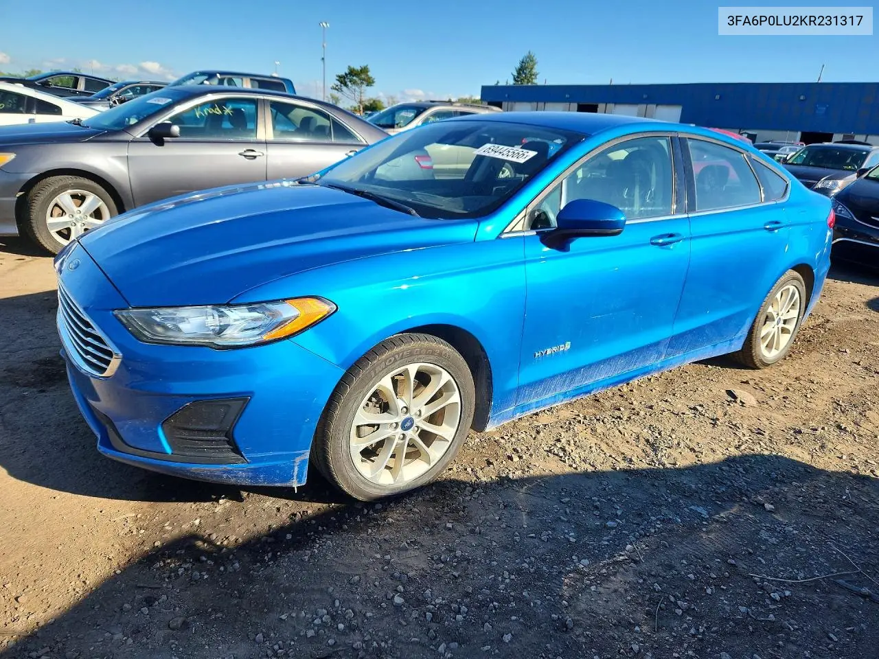 FORD FUSION 2019, VIN 3FA6P0LU2KR231317