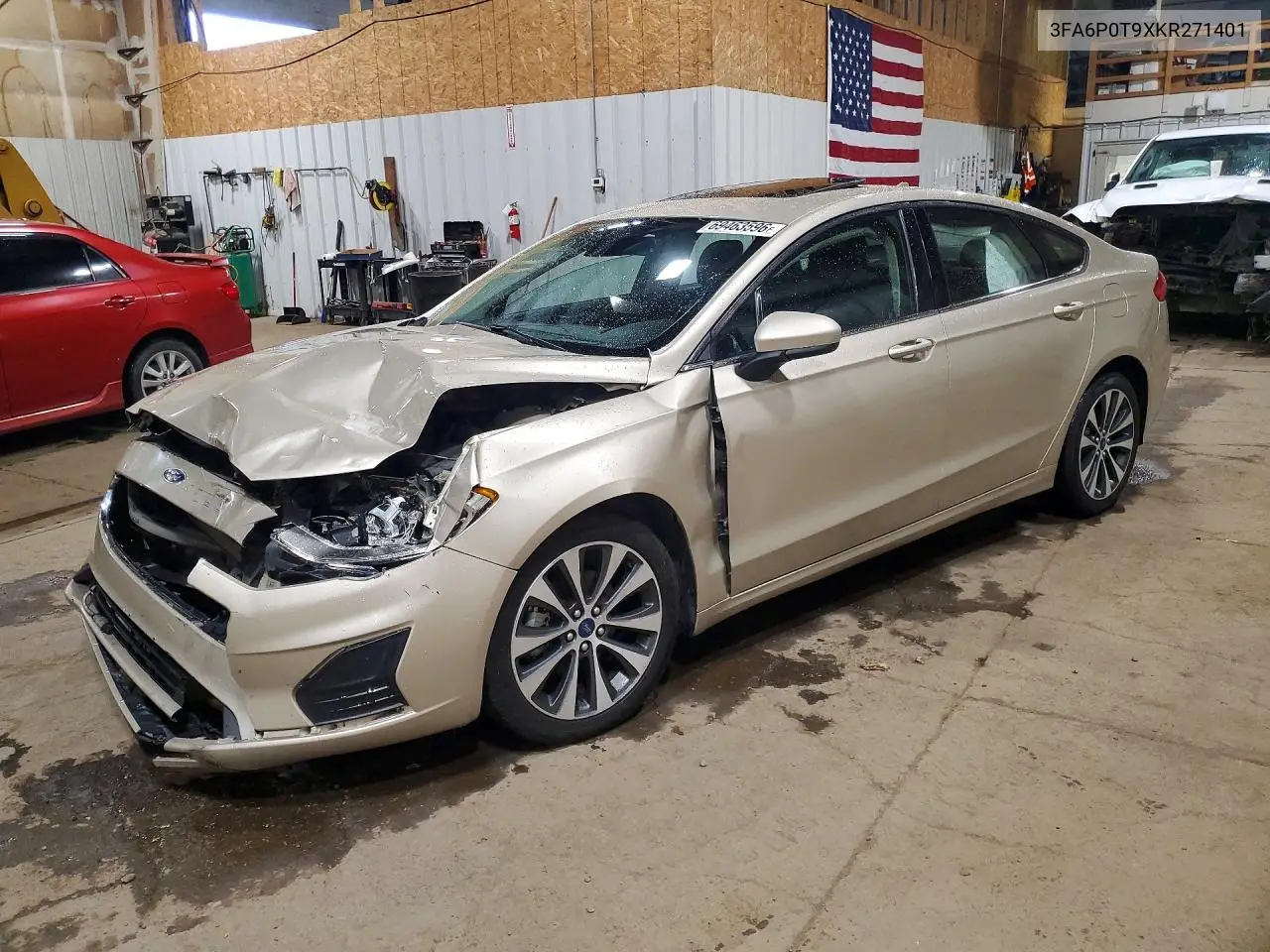 FORD FUSION 2019, VIN 3FA6P0T9XKR271401