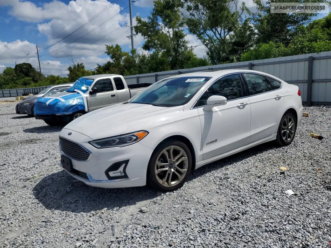 FORD FUSION 2019, VIN 3FA6P0RU0KR105058