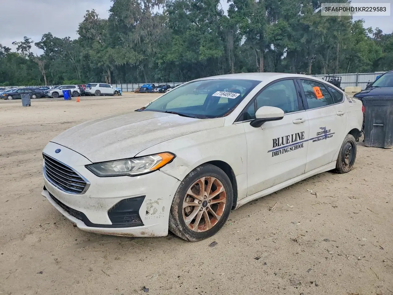 FORD FUSION 2019, VIN 3FA6P0HD1KR229583