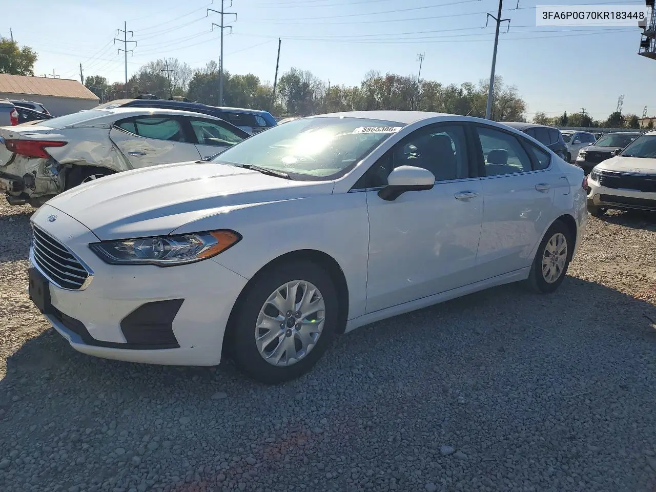 FORD FUSION 2019, VIN 3FA6P0G70KR183448