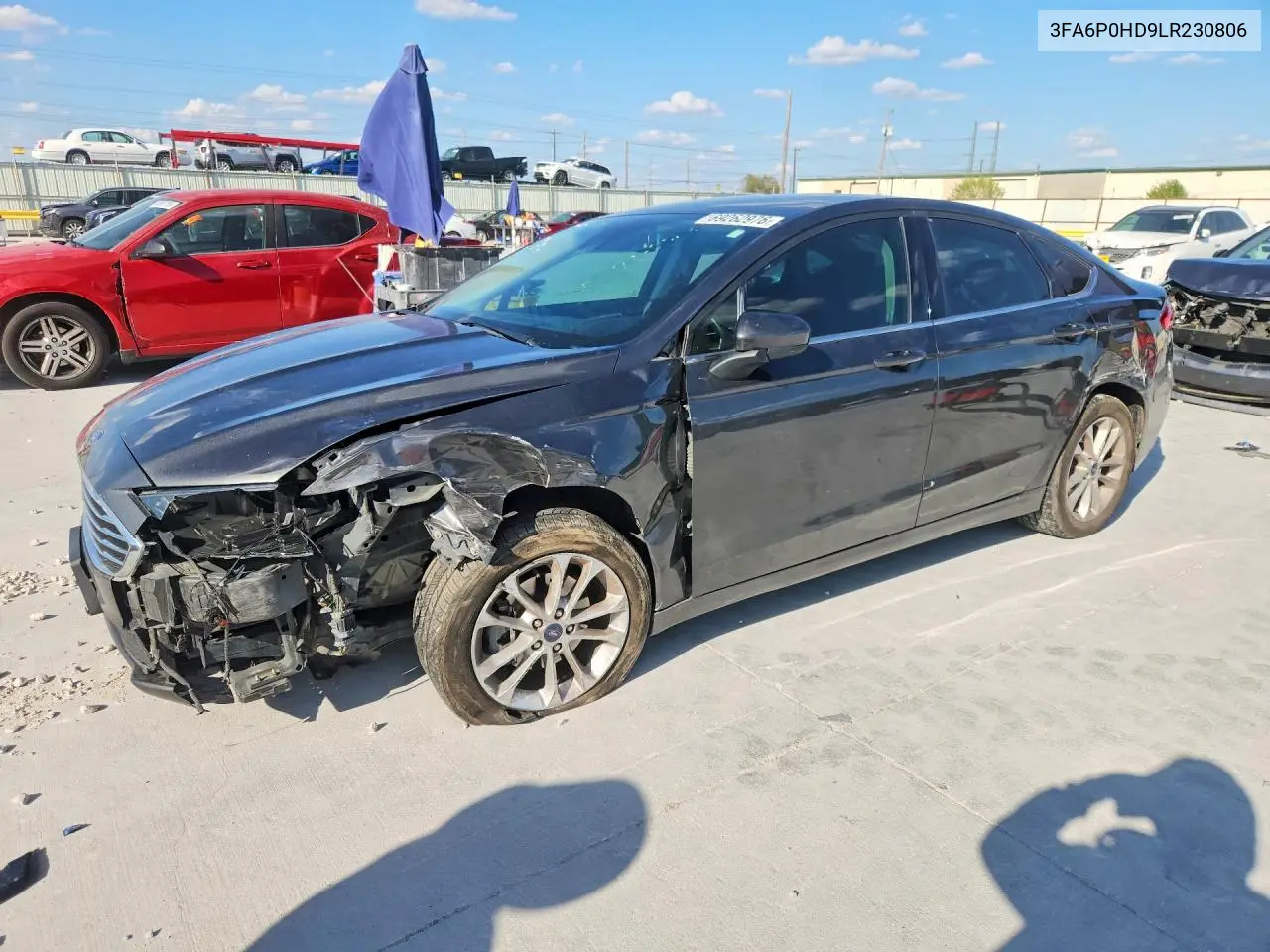 FORD FUSION 2020, VIN 3FA6P0HD9LR230806
