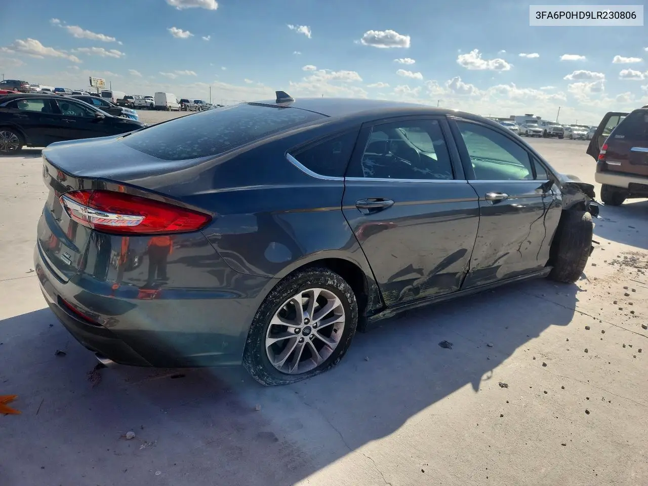 2020 FORD FUSION VIN 3FA6P0HD9LR230806 — фото 3