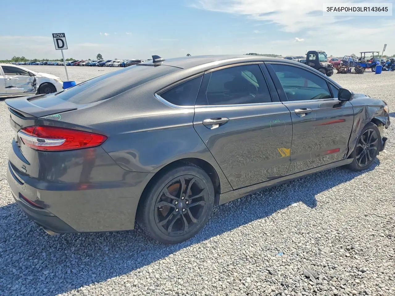 2020 FORD FUSION VIN 3FA6P0HD3LR143645 — фото 3