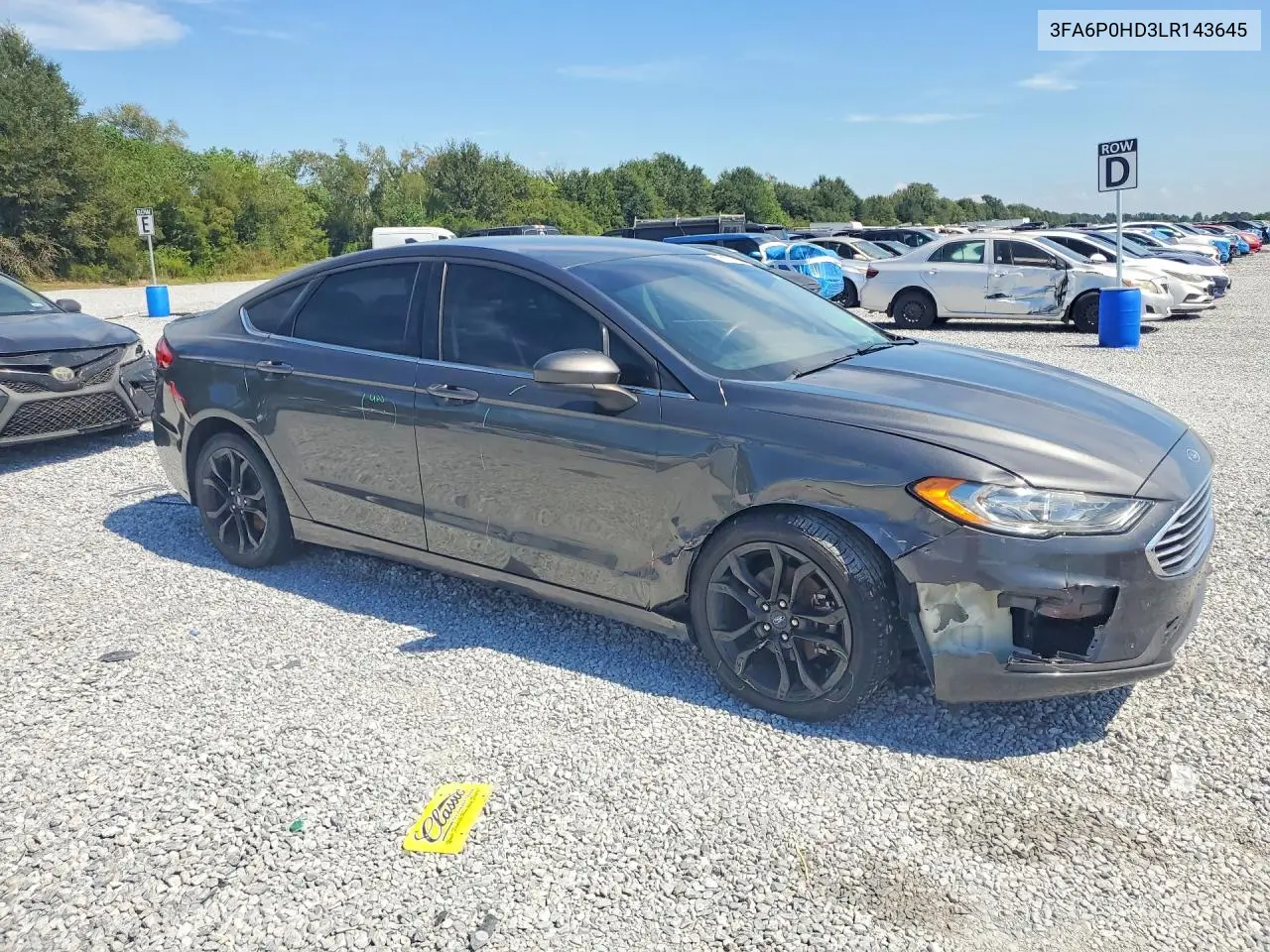 2020 FORD FUSION VIN 3FA6P0HD3LR143645 — фото 4