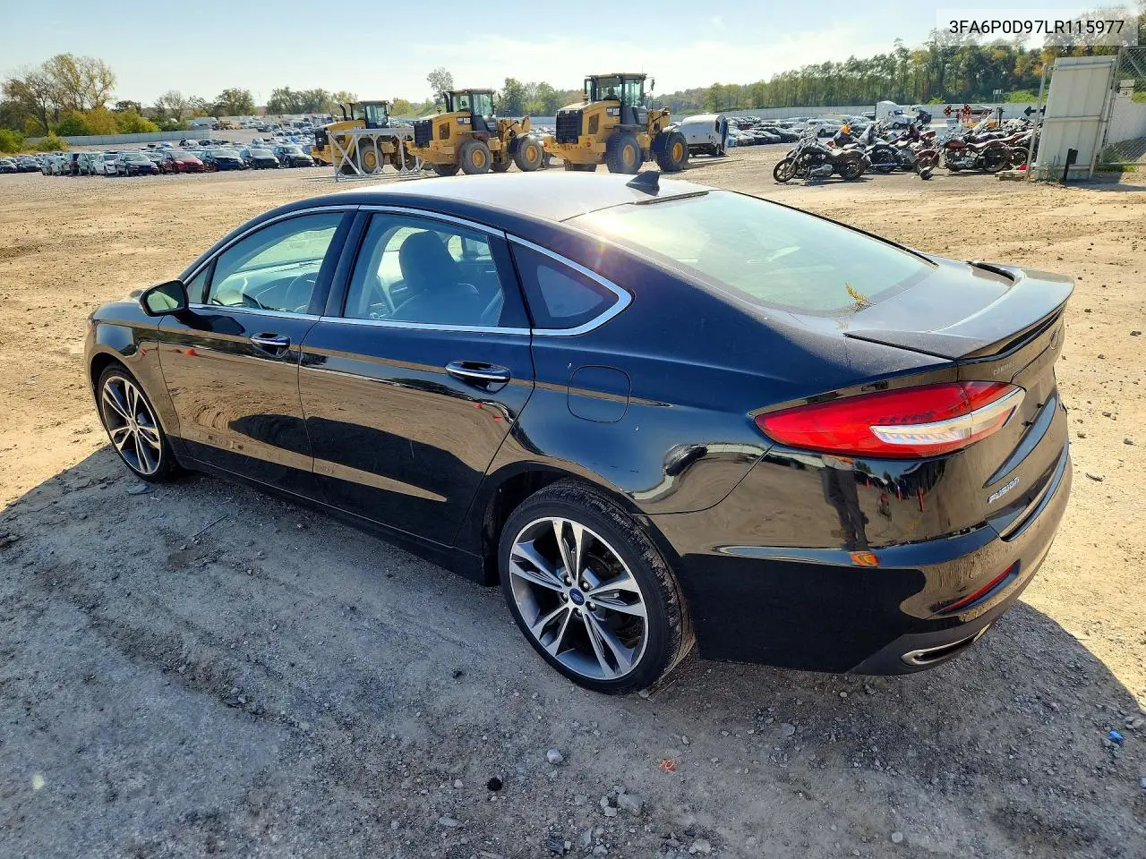 2020 FORD FUSION VIN 3FA6P0D97LR115977 — фото 2