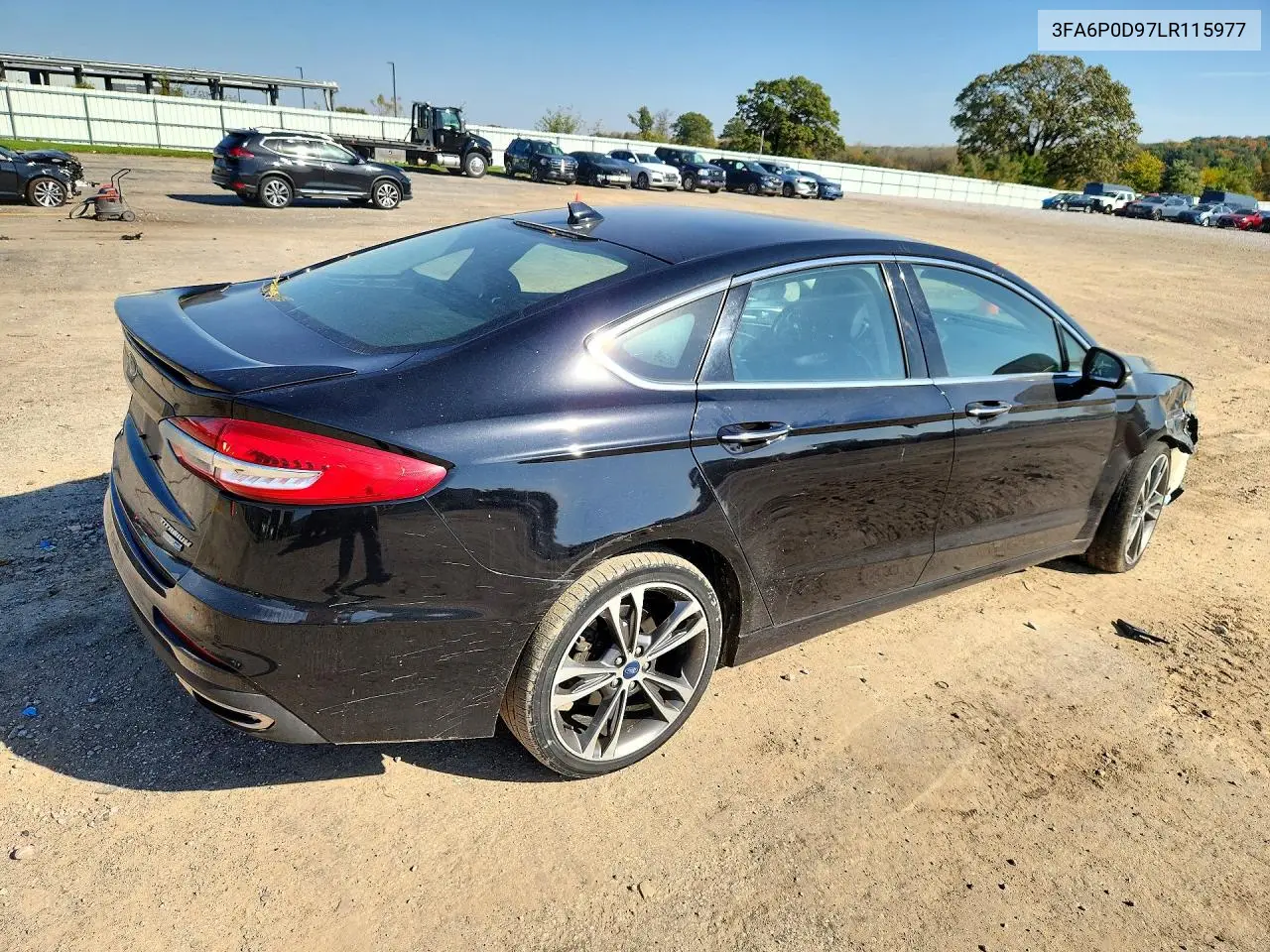 2020 FORD FUSION VIN 3FA6P0D97LR115977 — фото 3