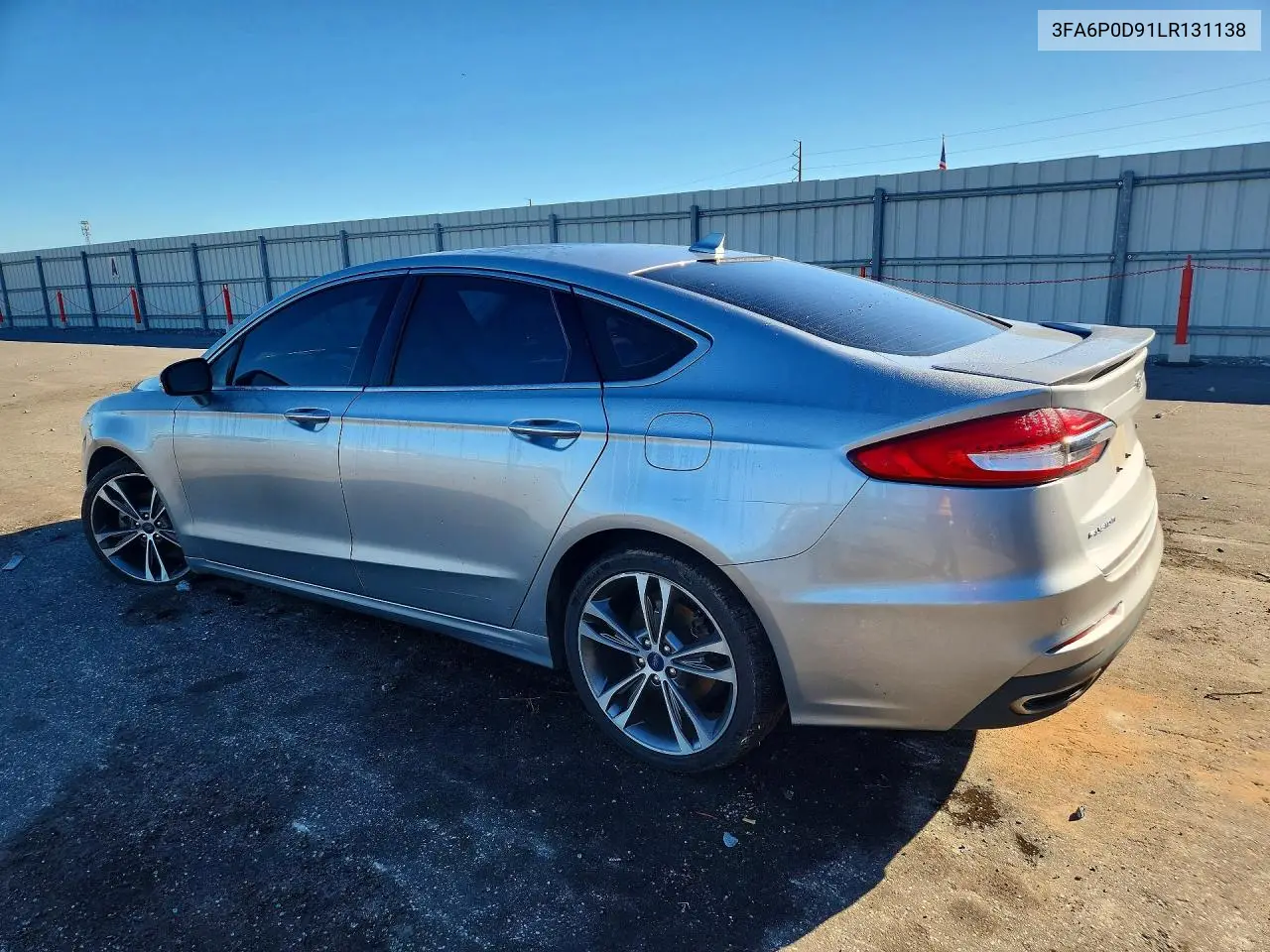 2020 FORD FUSION VIN 3FA6P0D91LR131138 — фото 2