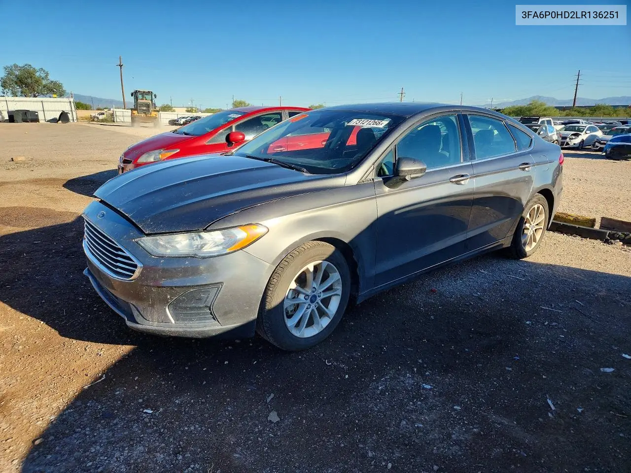 FORD FUSION 2020, VIN 3FA6P0HD2LR136251