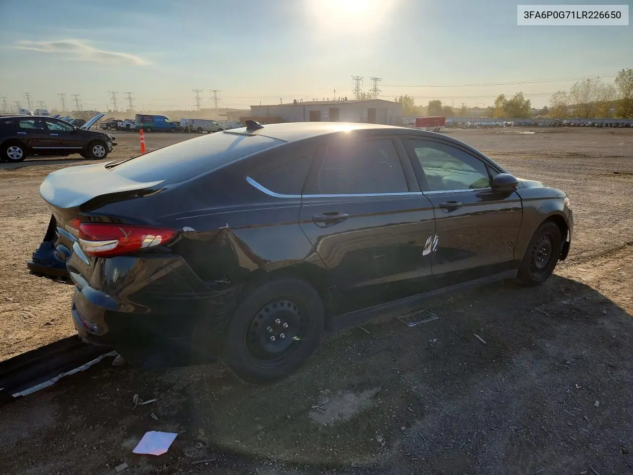 2020 FORD FUSION VIN 3FA6P0G71LR226650 — фото 3