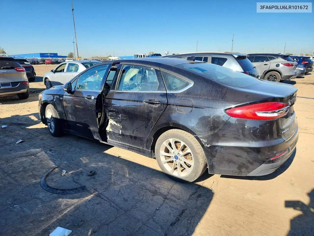 2020 FORD FUSION VIN 3FA6P0LU6LR101672 — фото 2