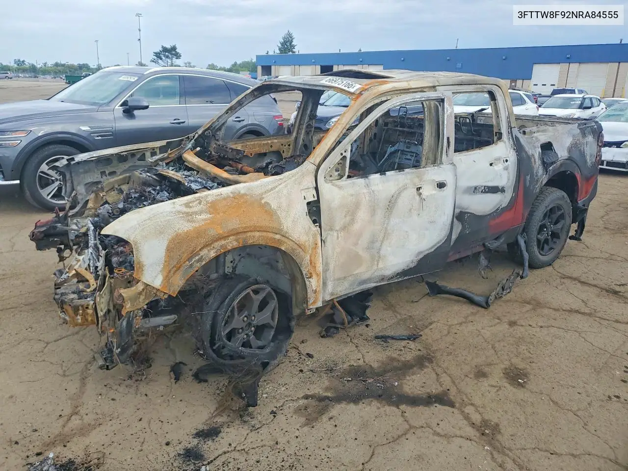 FORD MAVERICK 2022, VIN 3FTTW8F92NRA84555
