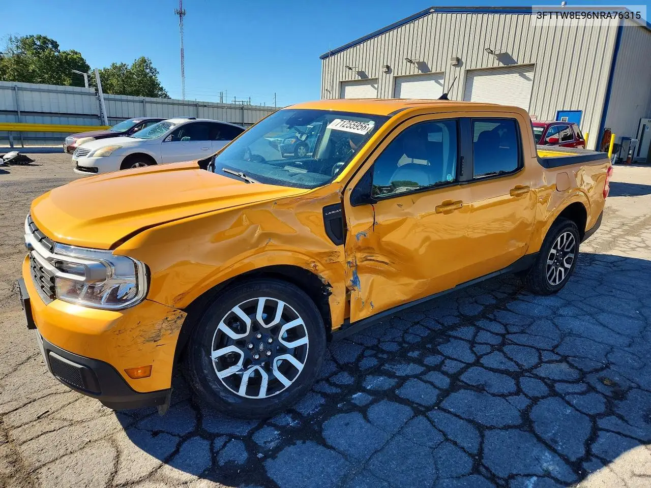 FORD MAVERICK 2022, VIN 3FTTW8E96NRA76315