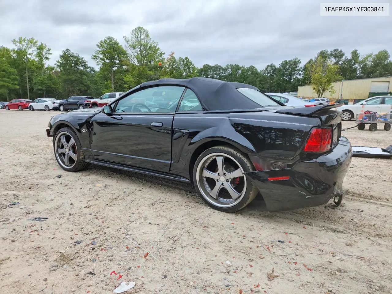 2000 FORD MUSTANG VIN 1FAFP45X1YF303841 — фото 2