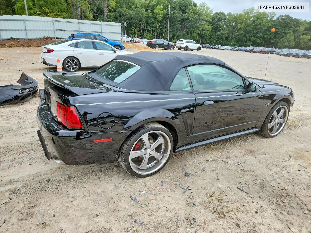 2000 FORD MUSTANG VIN 1FAFP45X1YF303841 — фото 3