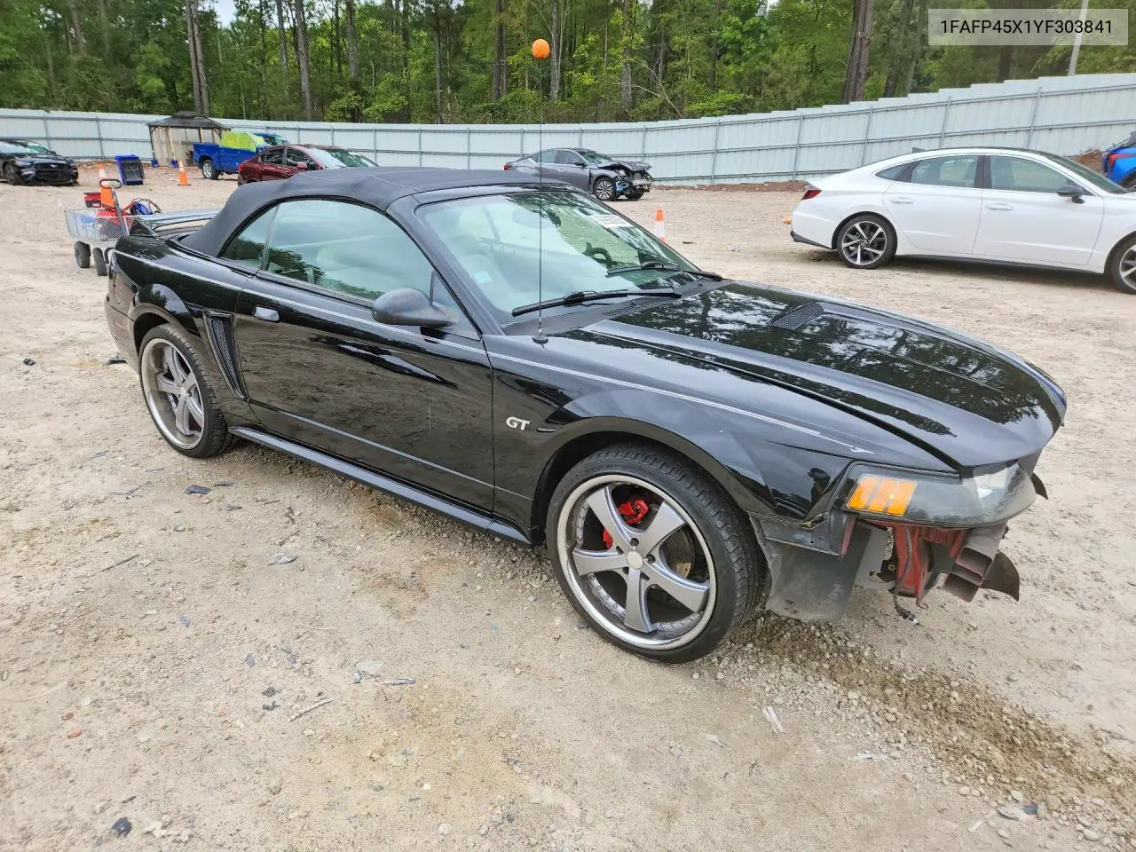 2000 FORD MUSTANG VIN 1FAFP45X1YF303841 — фото 4