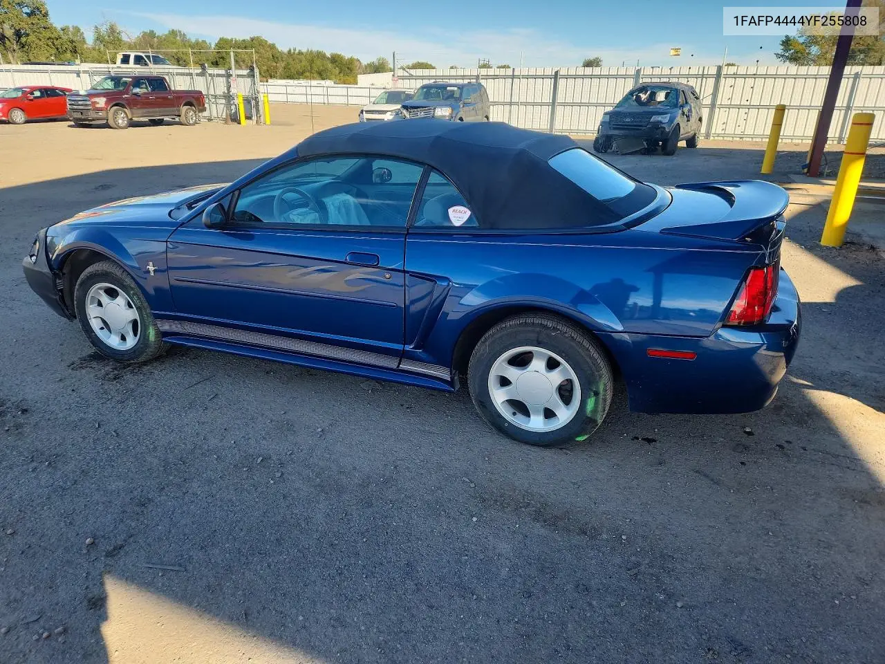 2000 FORD MUSTANG VIN 1FAFP4444YF255808 — фото 2