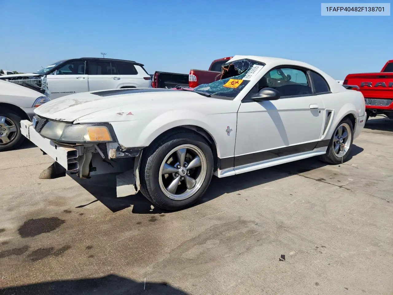 2002 FORD MUSTANG VIN 1FAFP40482F138701 — фото 1