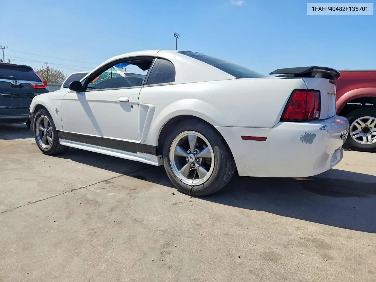 2002 FORD MUSTANG VIN 1FAFP40482F138701 — фото 2