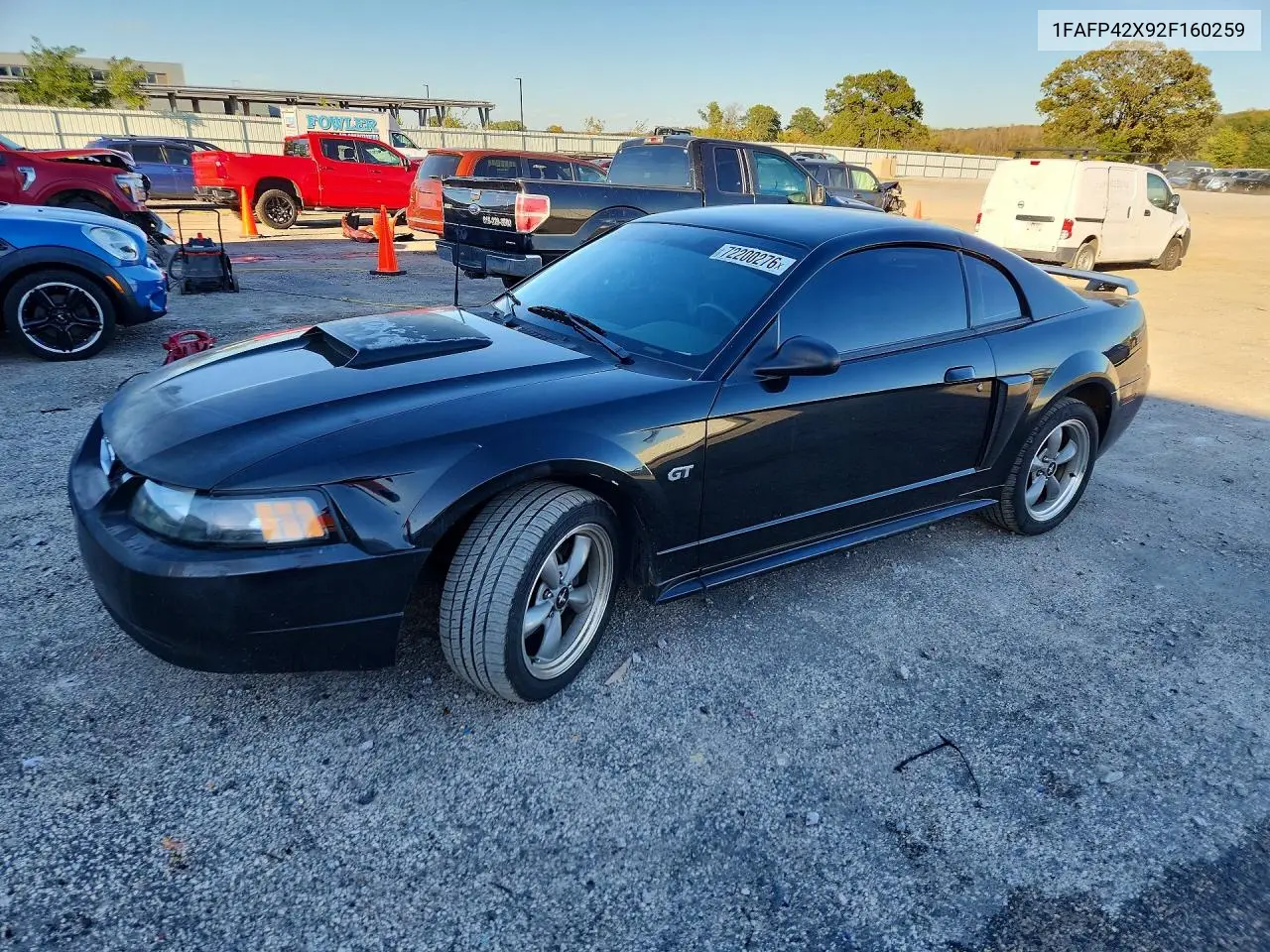 FORD MUSTANG 2002, VIN 1FAFP42X92F160259