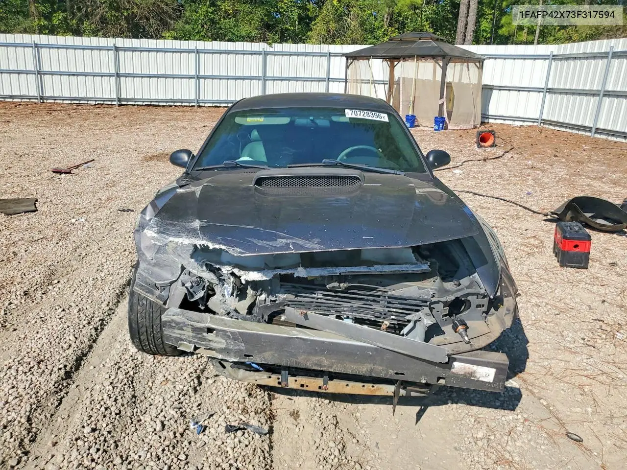 2003 FORD MUSTANG VIN 1FAFP42X73F317594 — фото 5