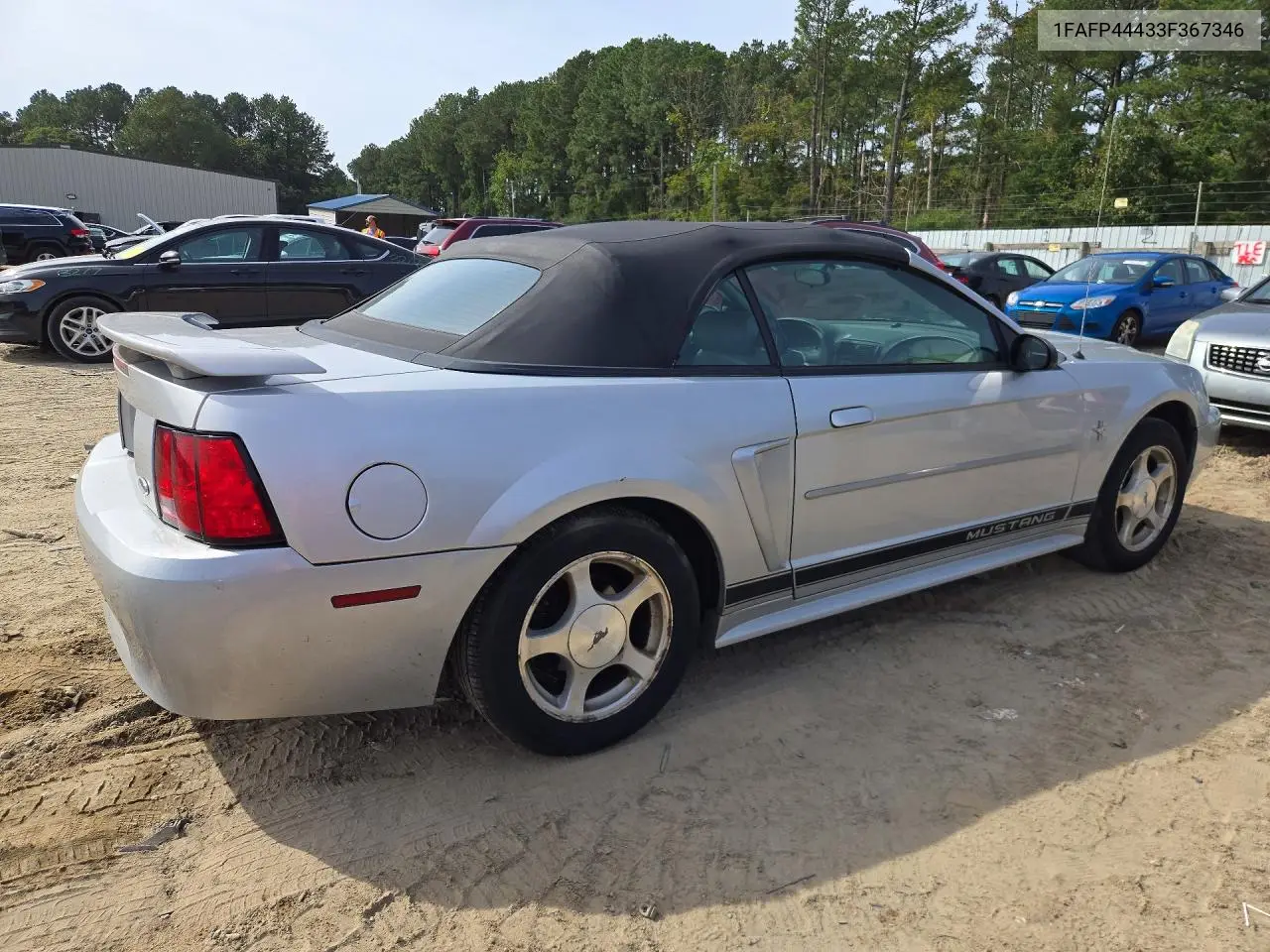 2003 FORD MUSTANG VIN 1FAFP44433F367346 — фото 3