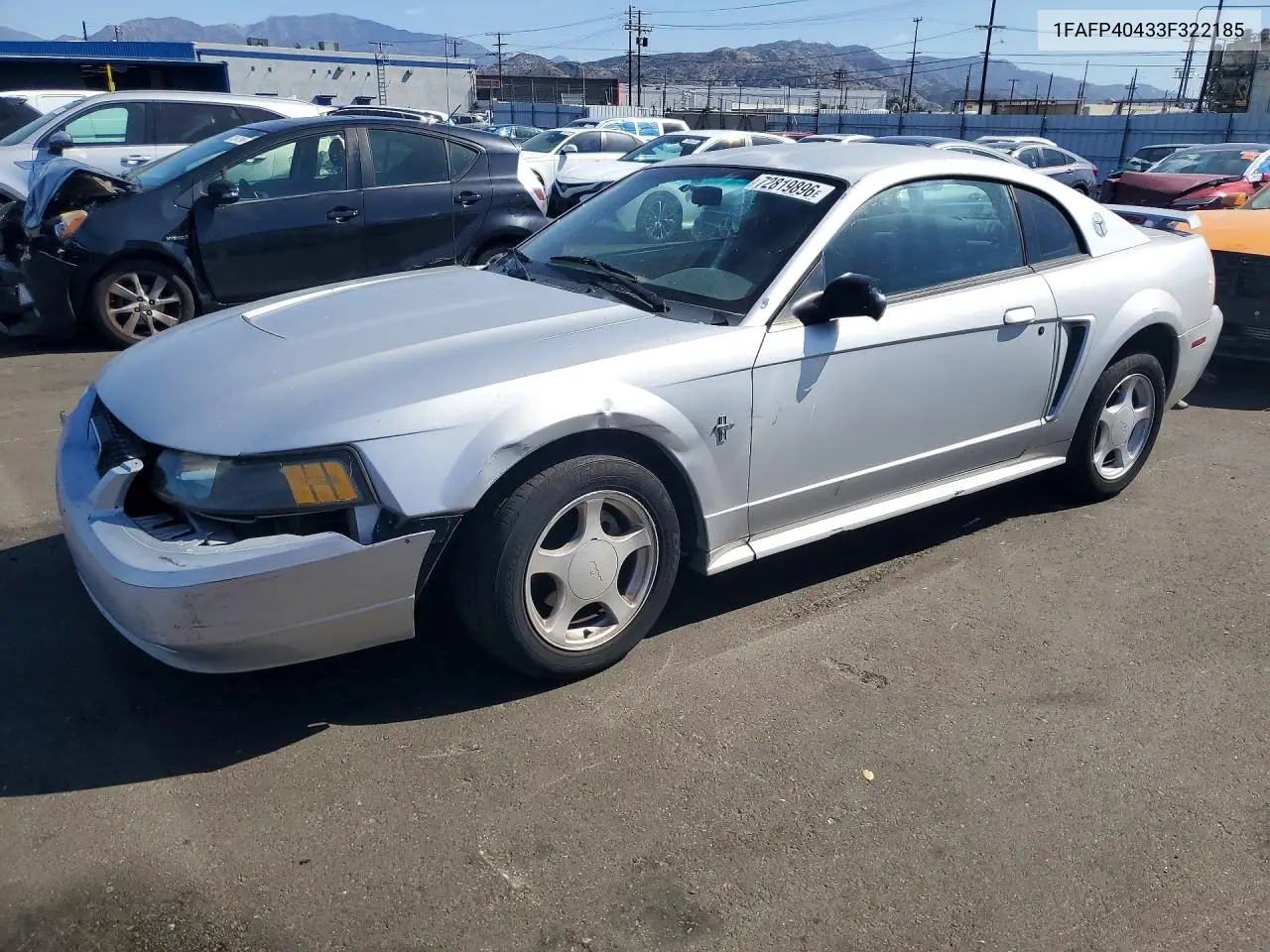 FORD MUSTANG 2003, VIN 1FAFP40433F322185
