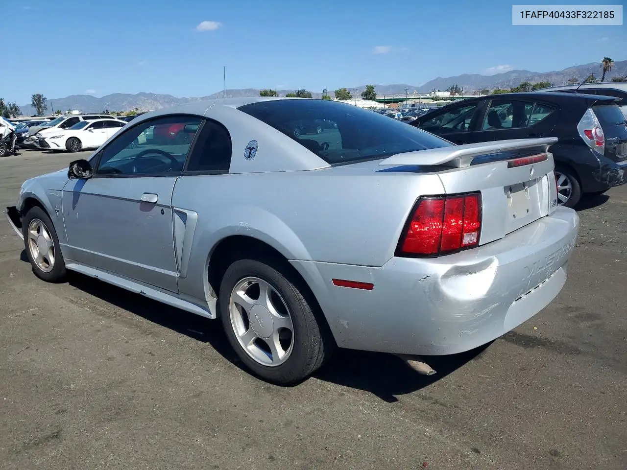 2003 FORD MUSTANG VIN 1FAFP40433F322185 — фото 2
