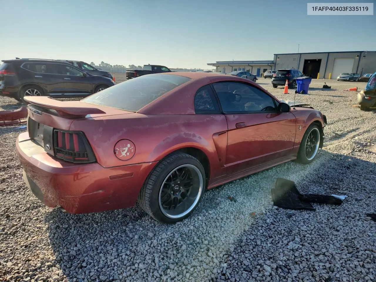 2003 FORD MUSTANG VIN 1FAFP40403F335119 — фото 3