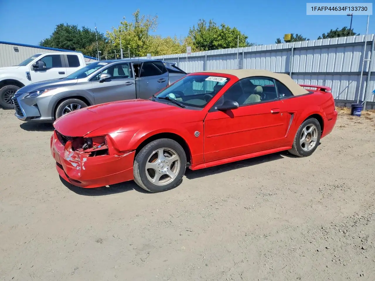 FORD MUSTANG 2004, VIN 1FAFP44634F133730