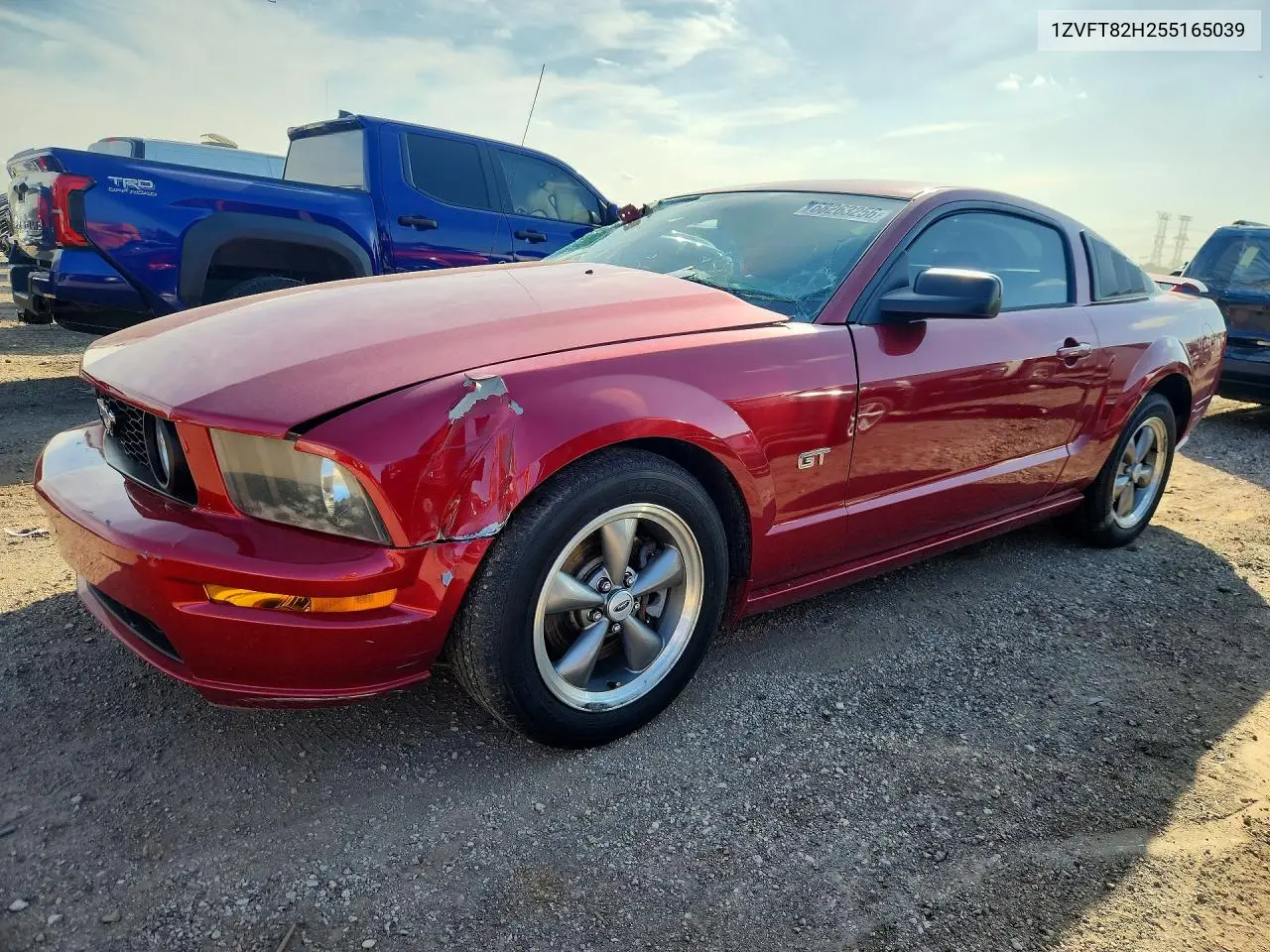 FORD MUSTANG 2005, VIN 1ZVFT82H255165039