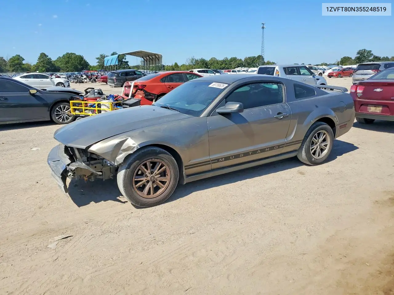 FORD MUSTANG 2005, VIN 1ZVFT80N355248519