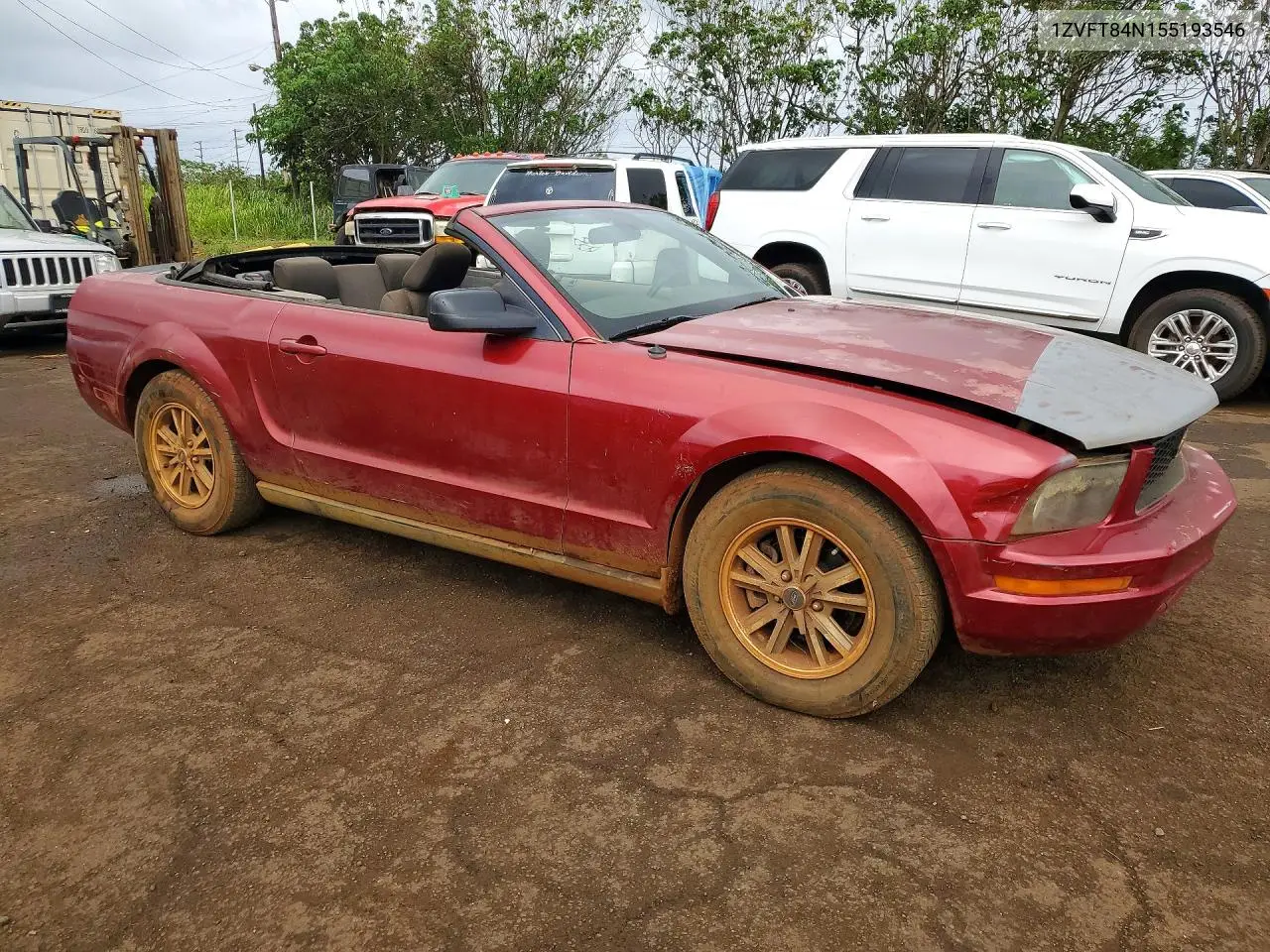 2005 FORD MUSTANG VIN 1ZVFT84N155193546 — фото 4