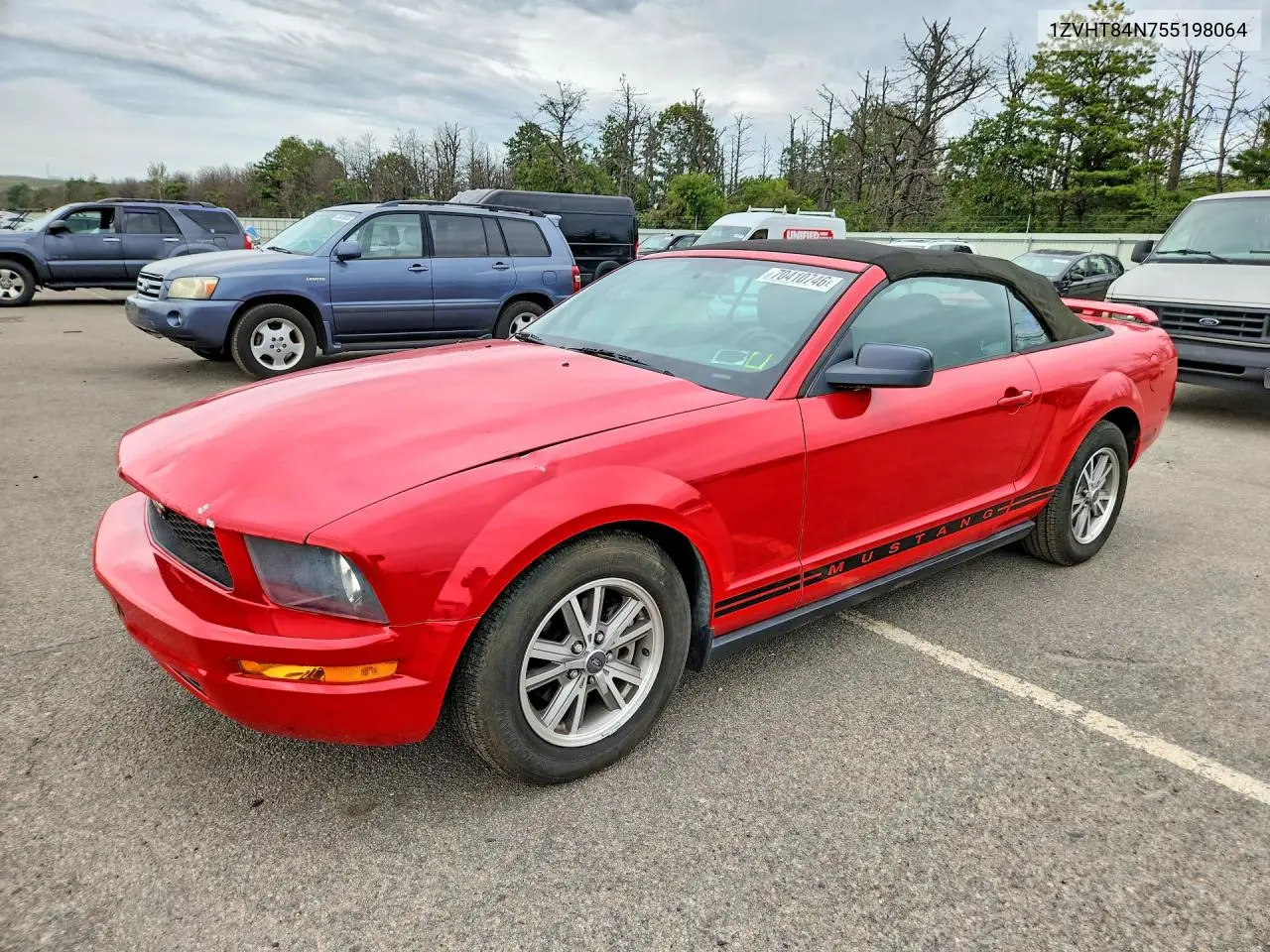 FORD MUSTANG 2005, VIN 1ZVHT84N755198064