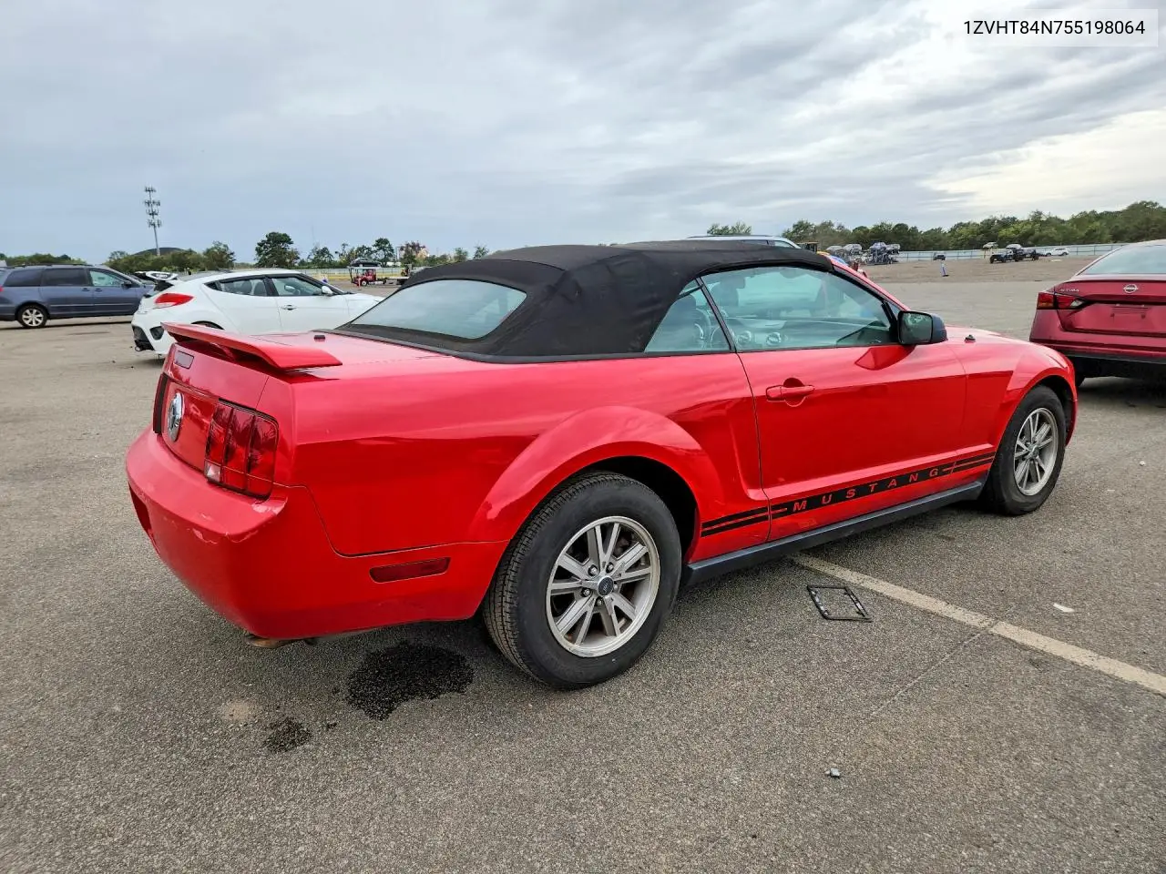 2005 FORD MUSTANG VIN 1ZVHT84N755198064 — фото 3