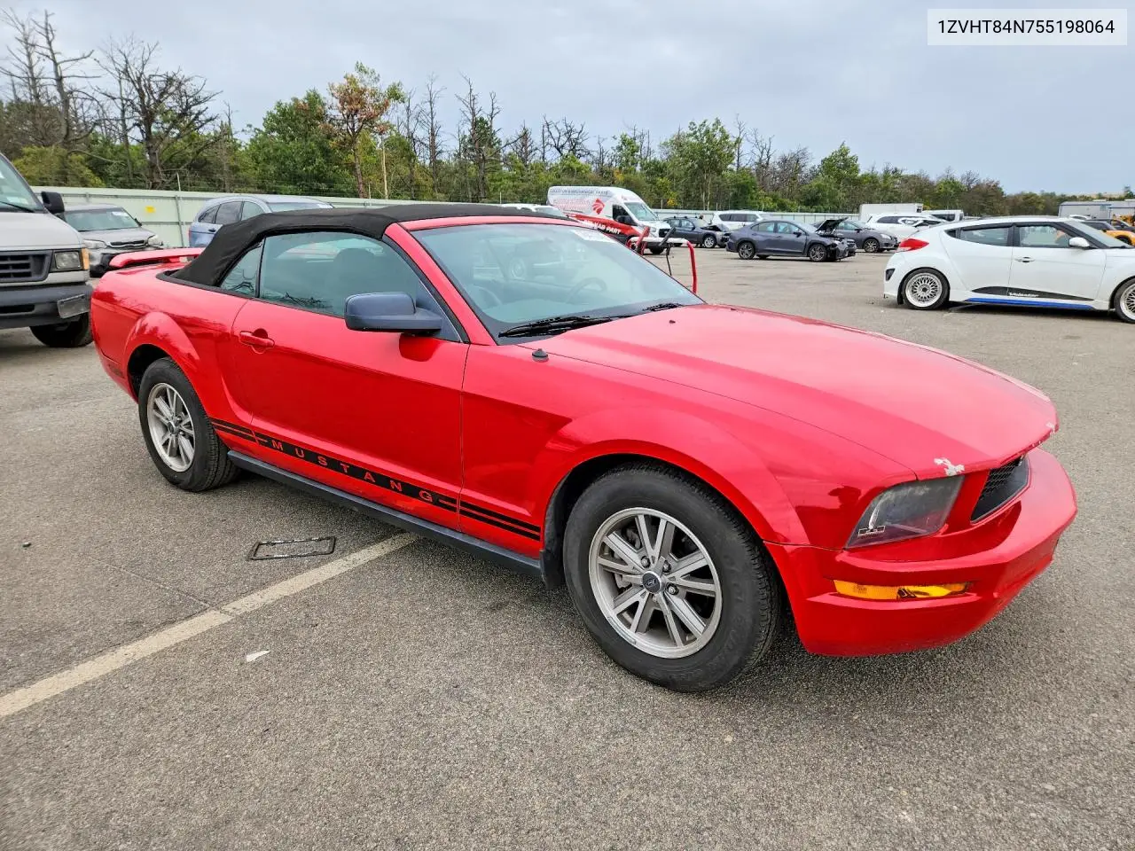 2005 FORD MUSTANG VIN 1ZVHT84N755198064 — фото 4