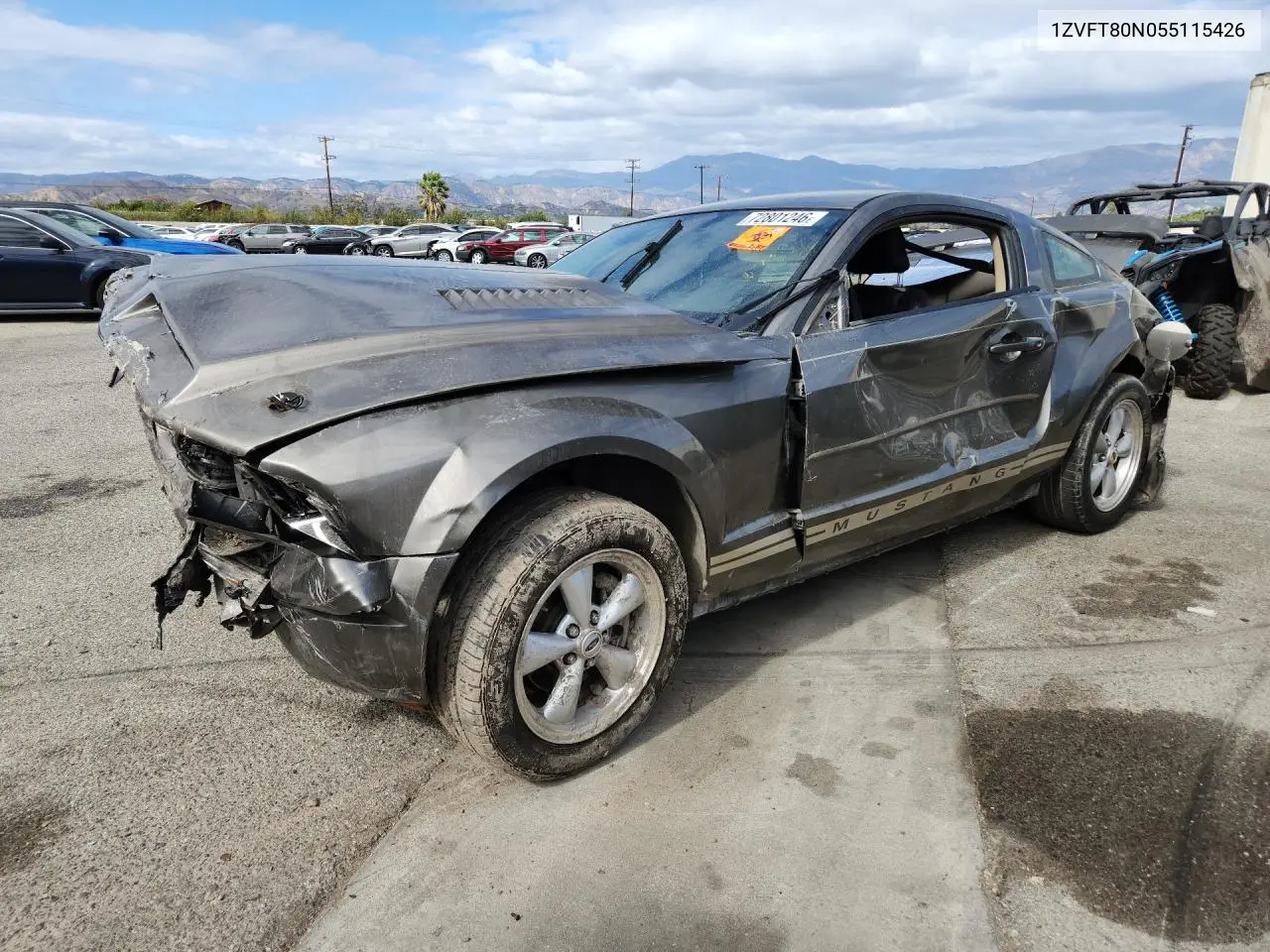 FORD MUSTANG 2005, VIN 1ZVFT80N055115426