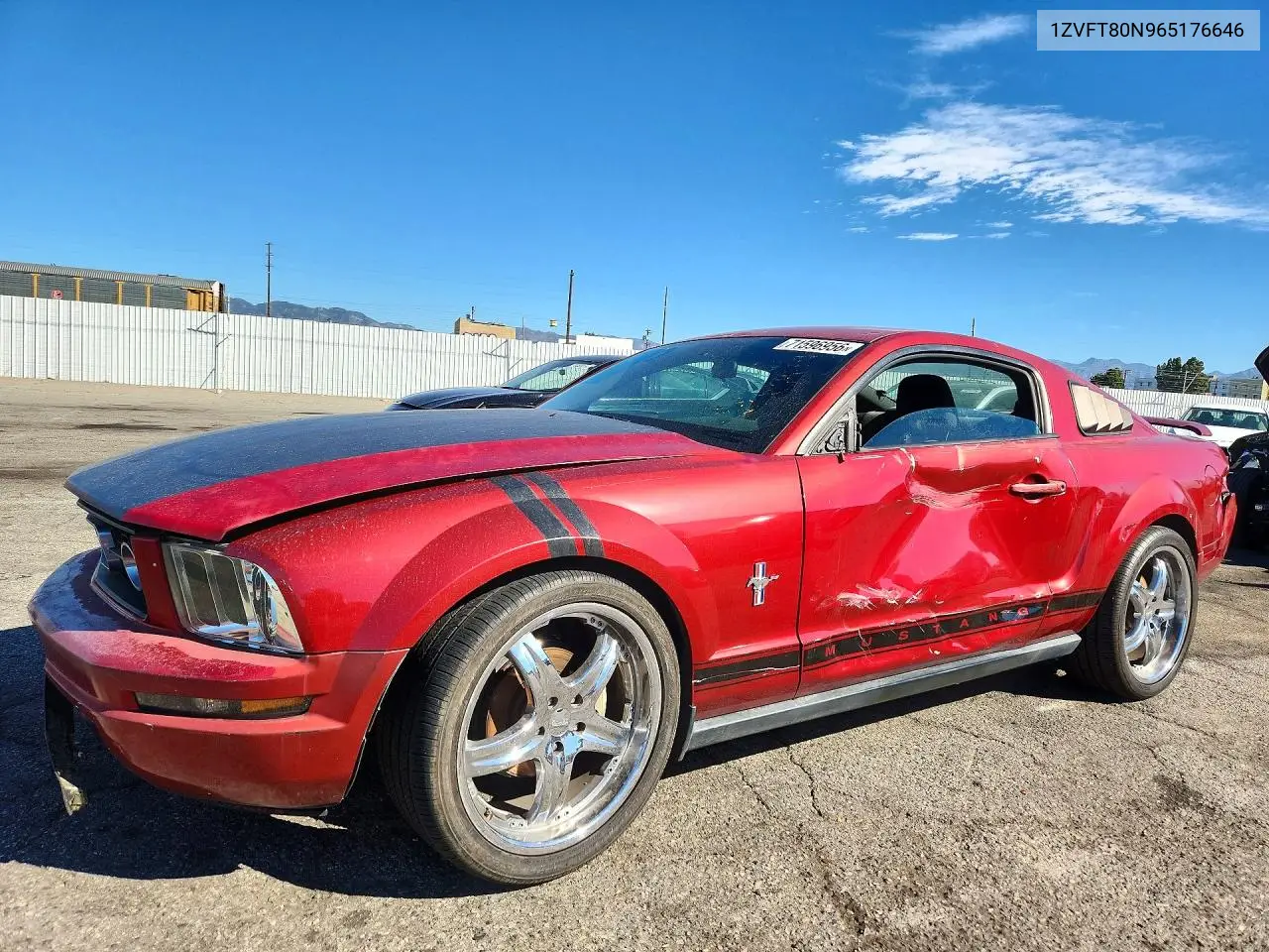 FORD MUSTANG 2006, VIN 1ZVFT80N965176646