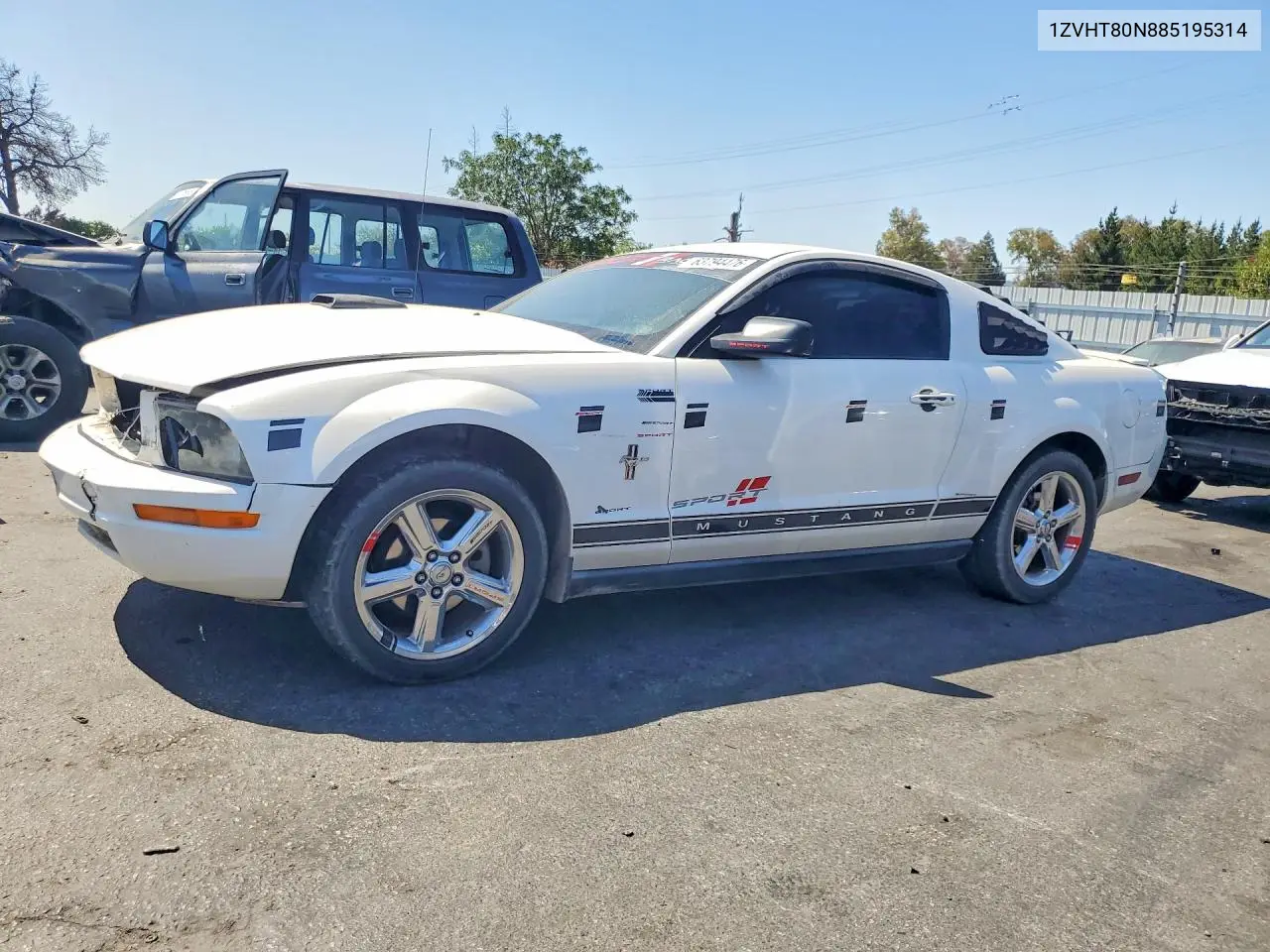 FORD MUSTANG 2008, VIN 1ZVHT80N885195314