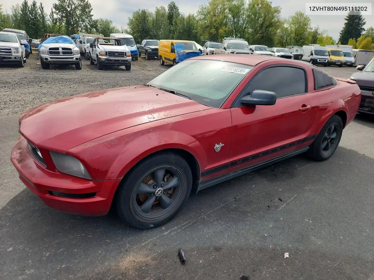 FORD MUSTANG 2009, VIN 1ZVHT80N495111202