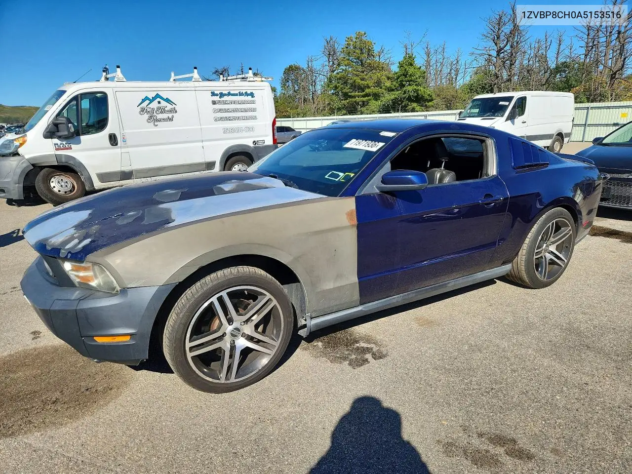 FORD MUSTANG 2010, VIN 1ZVBP8CH0A5153516
