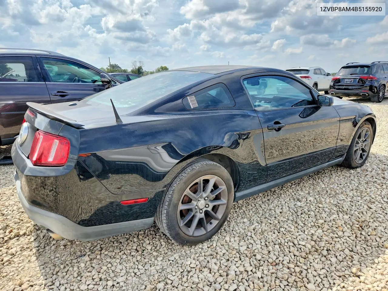 2011 FORD MUSTANG VIN 1ZVBP8AM4B5155920 — фото 3
